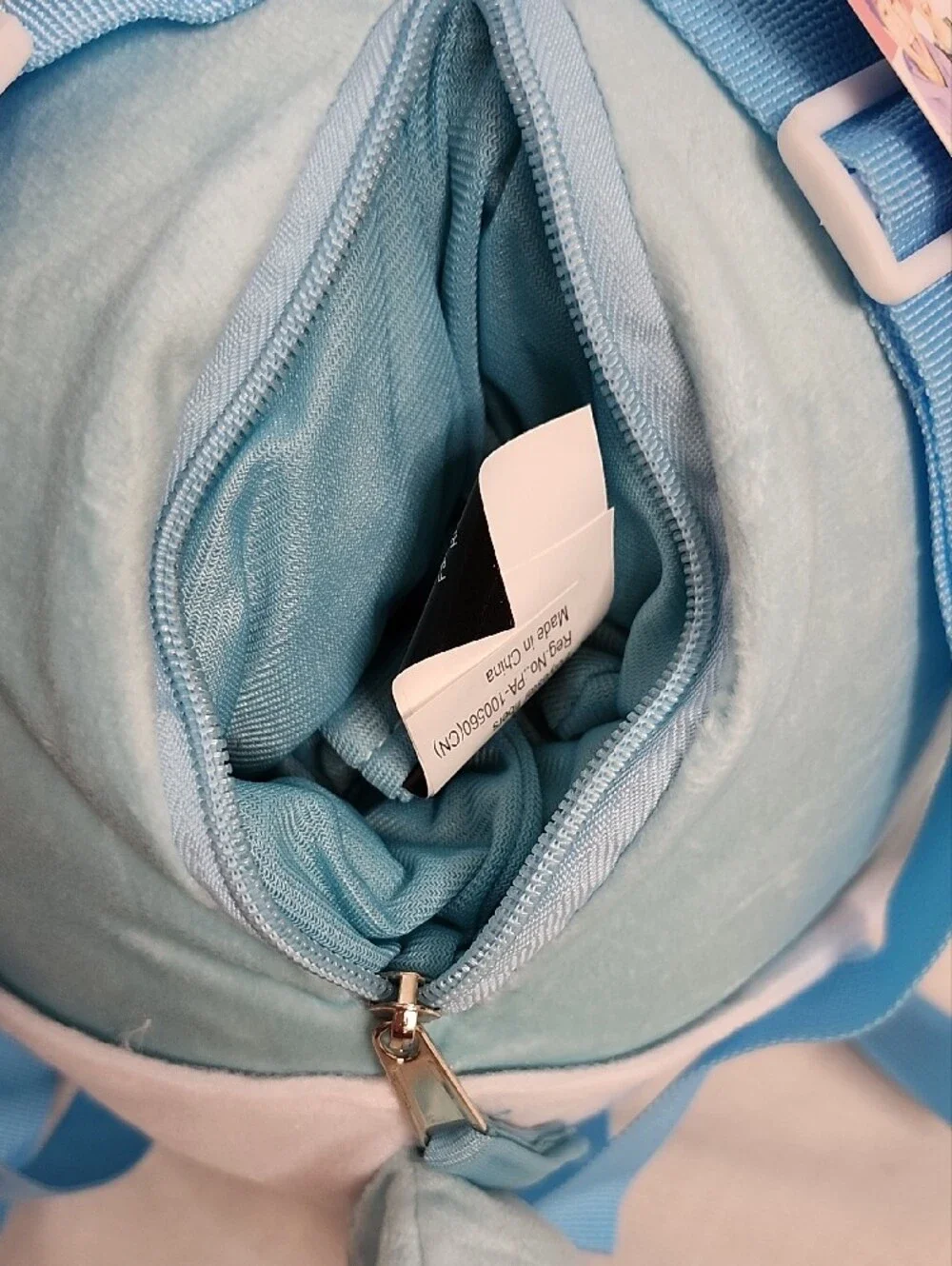 Blue Shark Plush Backpack with Pixar 